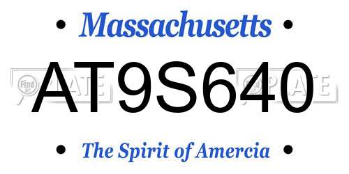 AT9S640 Massachusetts License Plate