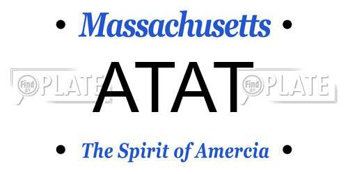 ATAT Massachusetts License Plate