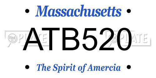 ATB520 Massachusetts License Plate
