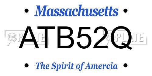 ATB52Q Massachusetts License Plate
