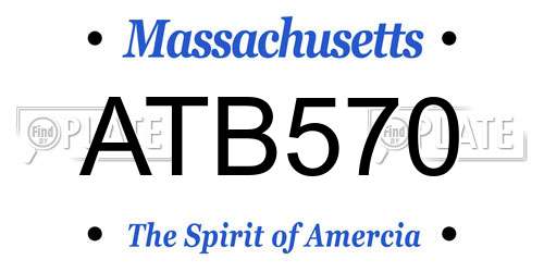 ATB570 Massachusetts License Plate