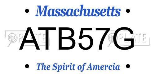 ATB57G Massachusetts License Plate