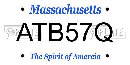 ATB57Q Massachusetts License Plate