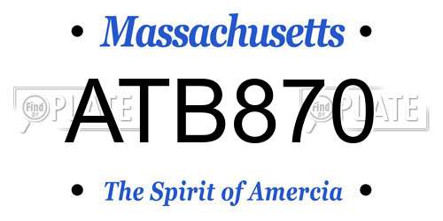 ATB870 Massachusetts License Plate