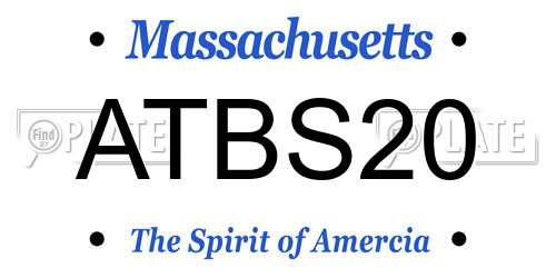 ATBS20 Massachusetts License Plate