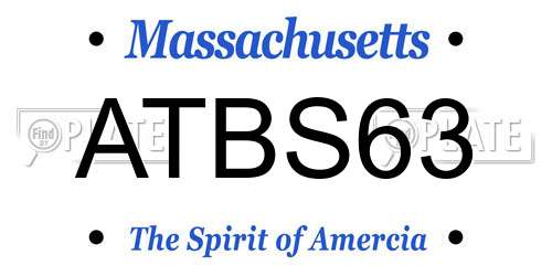 ATBS63 Massachusetts License Plate