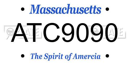 ATC9090 Massachusetts License Plate