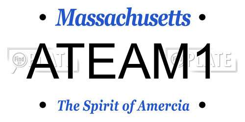 ATEAM1 Massachusetts License Plate