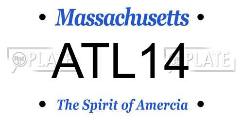 ATL14 Massachusetts License Plate