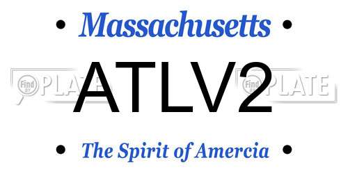 ATLV2 Massachusetts License Plate