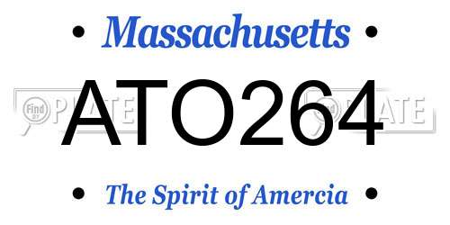 ATO264 Massachusetts License Plate