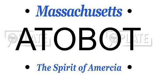 ATOBOT Massachusetts License Plate