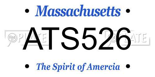 ATS526 Massachusetts License Plate