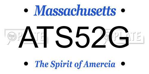 ATS52G Massachusetts License Plate