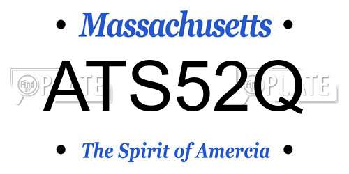 ATS52Q Massachusetts License Plate