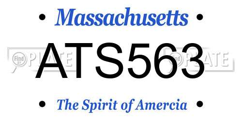 ATS563 Massachusetts License Plate