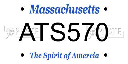 ATS570 Massachusetts License Plate
