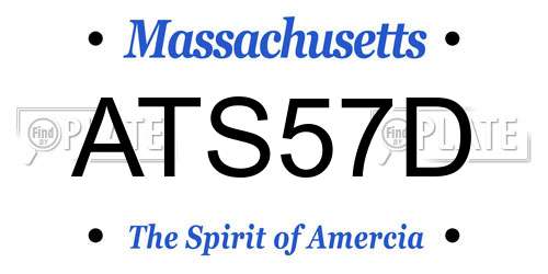 ATS57D Massachusetts License Plate