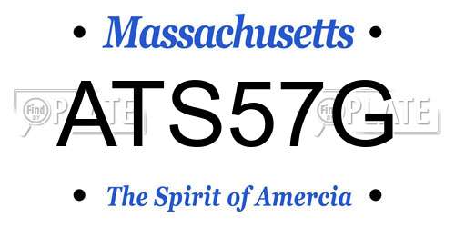 ATS57G Massachusetts License Plate