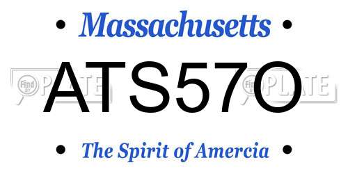 ATS57O Massachusetts License Plate