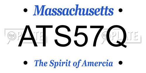 ATS57Q Massachusetts License Plate