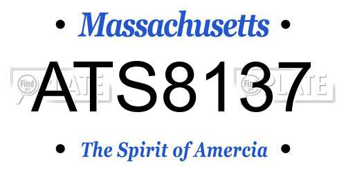 ATS8137 Massachusetts License Plate