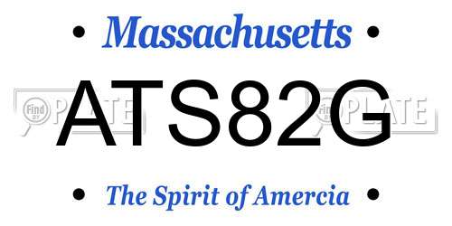 ATS82G Massachusetts License Plate