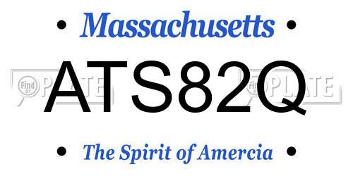 ATS82Q Massachusetts License Plate