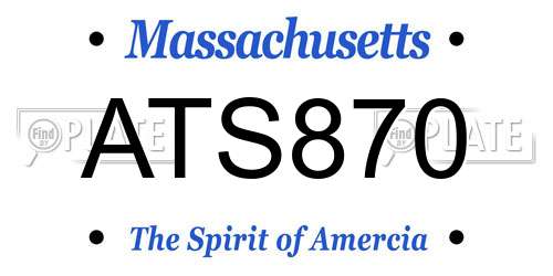 ATS870 Massachusetts License Plate