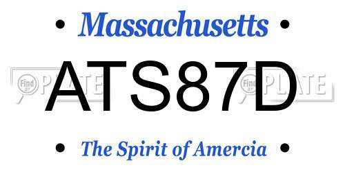 ATS87D Massachusetts License Plate