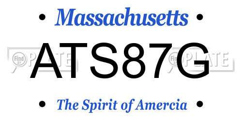 ATS87G Massachusetts License Plate