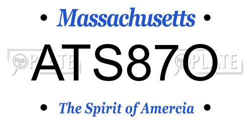 ATS87O Massachusetts License Plate