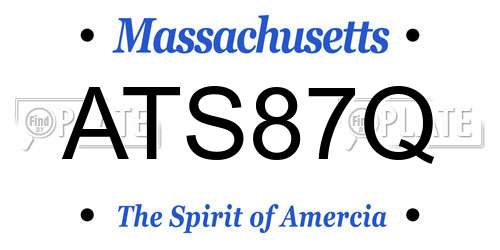 ATS87Q Massachusetts License Plate