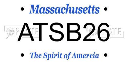 ATSB26 Massachusetts License Plate
