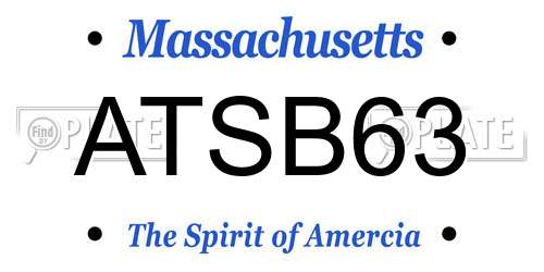 ATSB63 Massachusetts License Plate