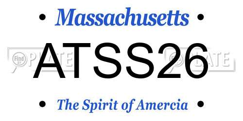 ATSS26 Massachusetts License Plate
