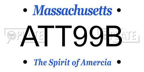 ATT99B Massachusetts License Plate