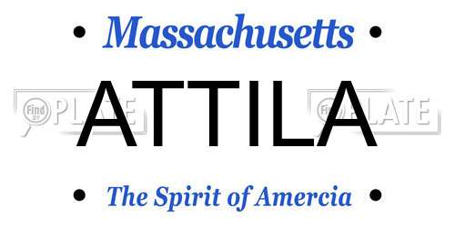 ATTILA Massachusetts License Plate