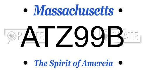 ATZ99B Massachusetts License Plate