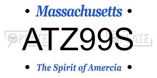 ATZ99S Massachusetts License Plate