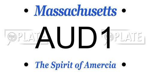 AUD1 Massachusetts License Plate
