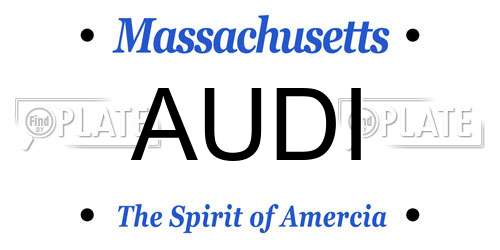 AUDI Massachusetts License Plate