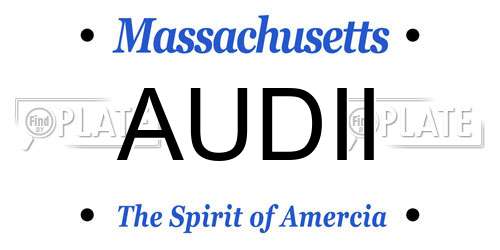 AUDII Massachusetts License Plate