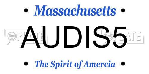 AUDIS5 Massachusetts License Plate