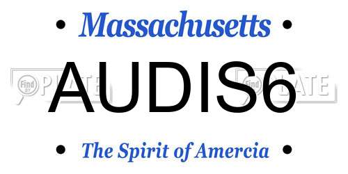 AUDIS6 Massachusetts License Plate