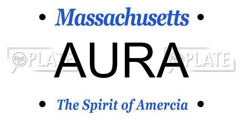 AURA Massachusetts License Plate