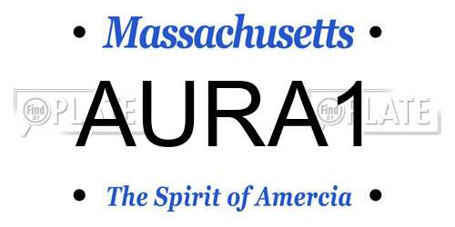 AURA1 Massachusetts License Plate