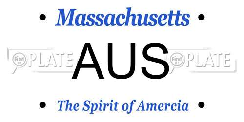 AUS Massachusetts License Plate