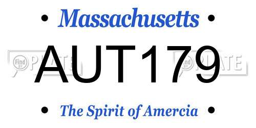 AUT179 Massachusetts License Plate