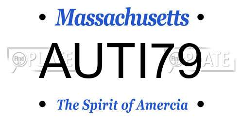 AUTI79 Massachusetts License Plate